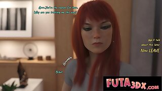 Red-haired Futa Lecturer Thrusts Her Penis Around Cooter - Comic